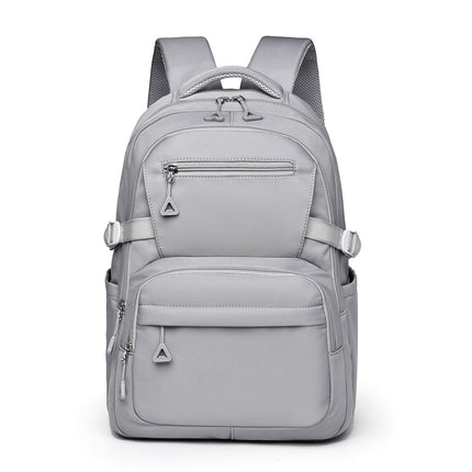 Grey Trendy Korean-Style Large-Capacity Backpack for Women - 14 Laptop Travel Bag".
