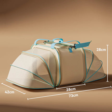 Stylish Portable Pet Backpack - Spacious Pet Carrier with Anti-Stress Design.