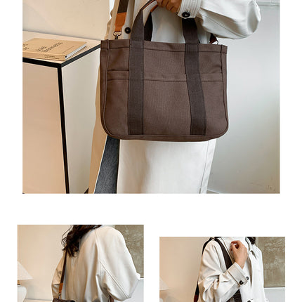 Coffee Stylish Multi-Functional Mommy Diaper Bag - Durable Canvas Tote.