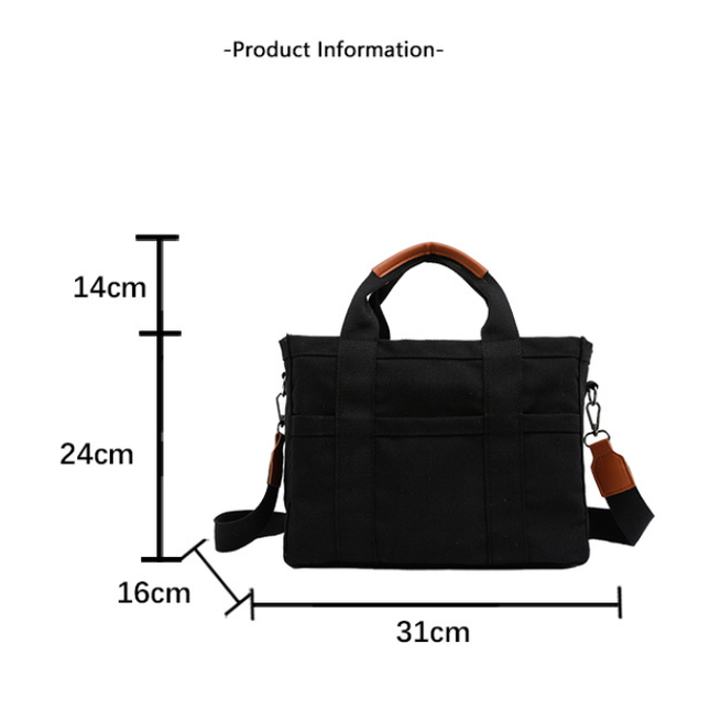 White Stylish Multi-Functional Mommy Diaper Bag - Durable Canvas Tote.