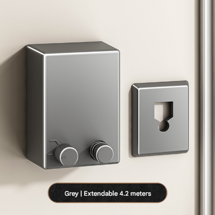 Grey Retractable Stainless Steel Clothesline - 4.2m Indoor and Outdoor Drying Solution.