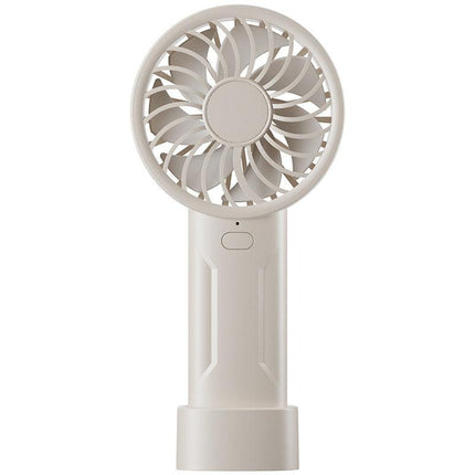 White Mini Portable USB Rechargeable Fan - Quiet Cooling for Desk or Travel.