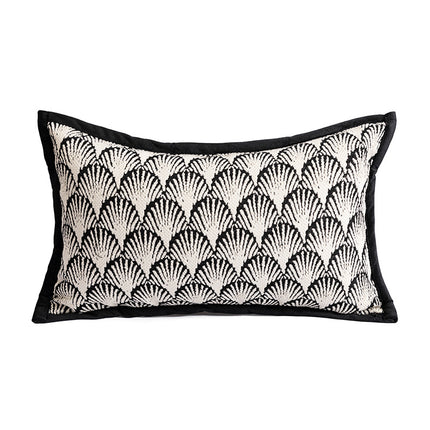 Umbrella Pattern Elegant Two-Piece INS-Style Jacquard Pillow Covers - Black & White Sofa Decor.