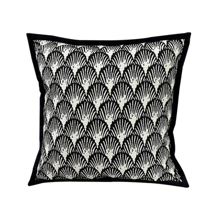 45*45cm Umbrella Pattern Elegant Two-Piece INS-Style Jacquard Pillow Covers - Black & White Sofa Decor.