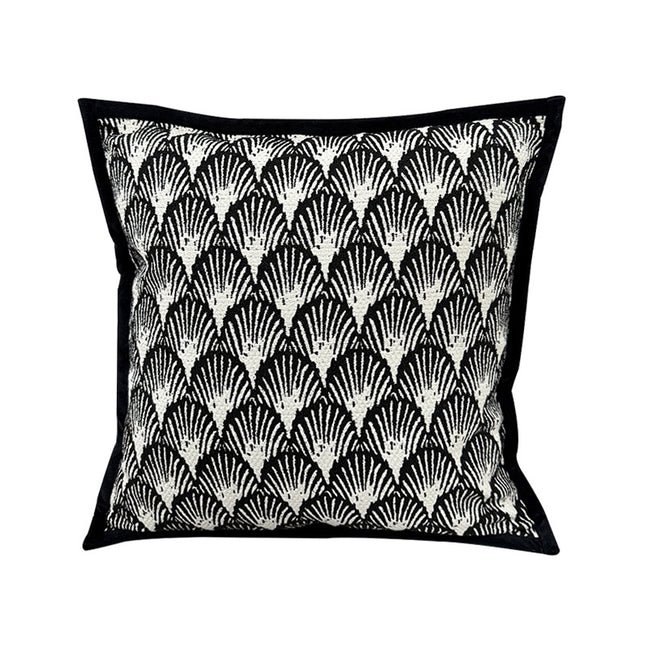45*45cm Umbrella Pattern Elegant Two-Piece INS-Style Jacquard Pillow Covers - Black & White Sofa Decor.