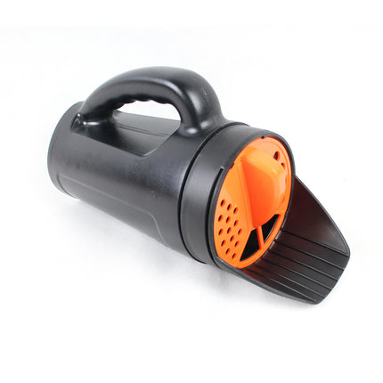 Orange with Black Premium Garden Seeder - Versatile Seed and Salt Spreader.