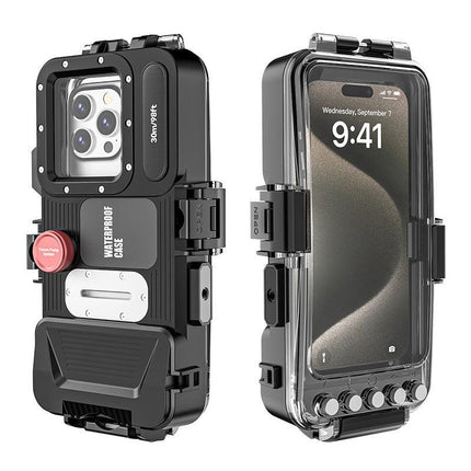 Universal 30m Bluetooth Diving Case for Apple & Samsung - Deep-Water Waterproof Phone Protector.