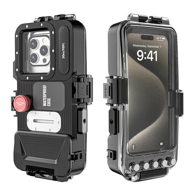 Universal 30m Bluetooth Diving Case for Apple & Samsung - Deep-Water Waterproof Phone Protector.