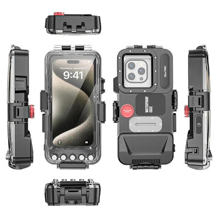 Universal 30m Bluetooth Diving Case for Apple & Samsung - Deep-Water Waterproof Phone Protector.