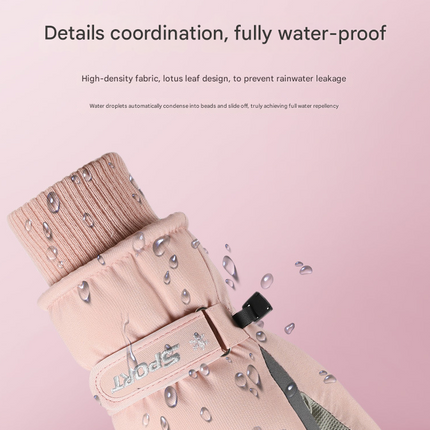 Men's Black-grey Color Combination Top-Rated Waterproof Touchscreen Ski Gloves - Fleece-Lined for Men & Women.