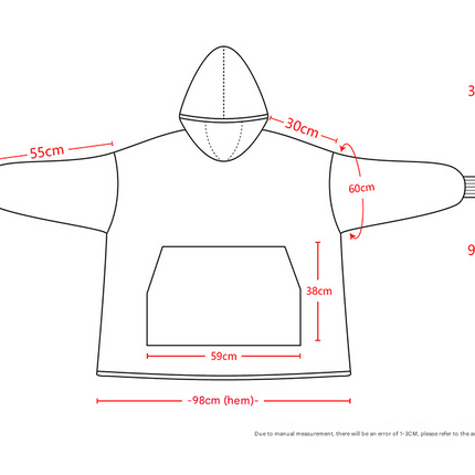 White Oversized Wearable Blanket Hoodie - Ultra Soft & Cozy Snuggle Pullover for Adults.