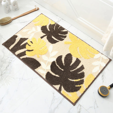Garden of Gold Jacquard Bathroom Mat - Super Absorbent Non-Slip Rug (40x60cm), Toilet Floor Mat for Bathroom/Bedroom/Entryway.