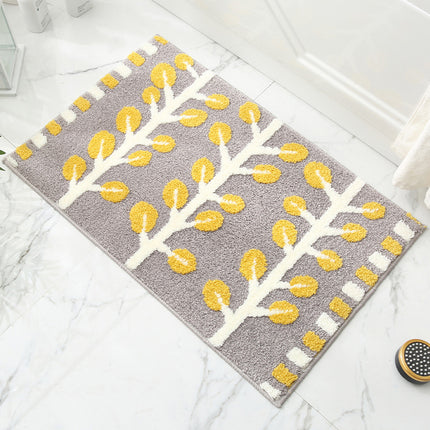 Autumn Jacquard Bathroom Mat - Super Absorbent Non-Slip Rug (40x60cm), Toilet Floor Mat for Bathroom/Bedroom/Entryway.