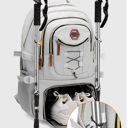 Green Stylish Large Capacity Backpack - Water-Resistant Oxford Rucksack for Travel, School & Daily Use.