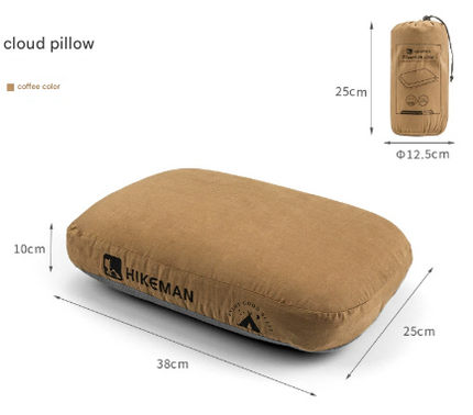 Coffee Ergonomic Memory Foam Travel Pillow for Neck Support - Portable & Compact for Camping, Flights, and Napping.