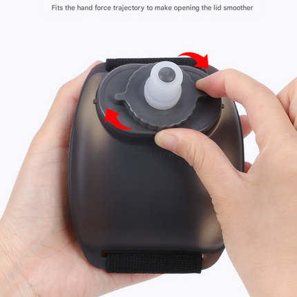 2-Pices Transparent Color Ergonomic Wearable Hydration Flask - Hands-Free Wrist Water Bottle for Running & Sports.