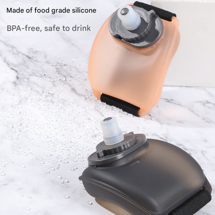 2-Pices Orange Ergonomic Wearable Hydration Flask - Hands-Free Wrist Water Bottle for Running & Sports.