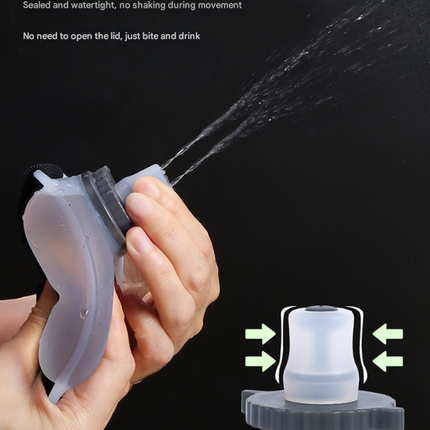 2-Pices Orange Ergonomic Wearable Hydration Flask - Hands-Free Wrist Water Bottle for Running & Sports.