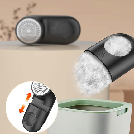 White Digital Display Electric Lint Remover - 3-Speed USB Rechargeable Fabric Shaverc.