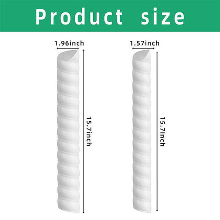 White 4-Pack Spiral Tree Trunk Protector Guard - Flexible Sapling Bark Shield.