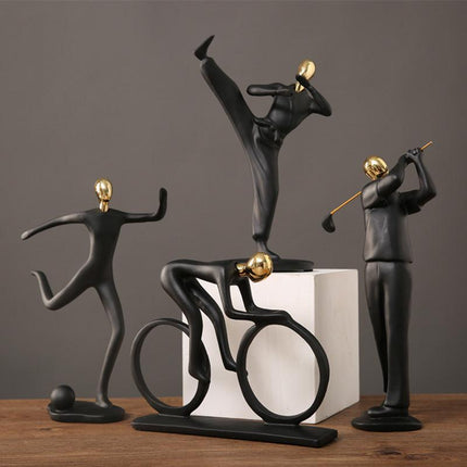 Collectible Sports Figurine Blind Box - Modern Resin Athlete Statue for Home Office Decor.