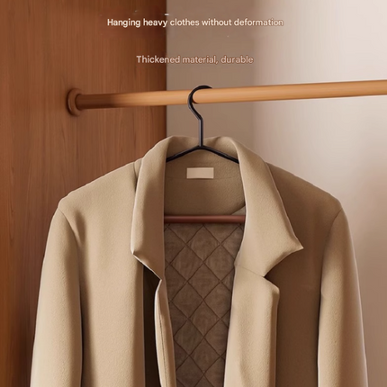 Premium Solid Wood Clothes Hangers Set of 6 - Wide Shoulder Non-Slip Suit Hangers.