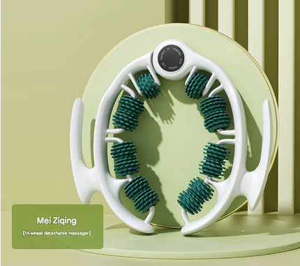 Green Ergonomic U-Shape Leg Roller 360 Degree Massager for Muscle Relief Fitness Yoga.