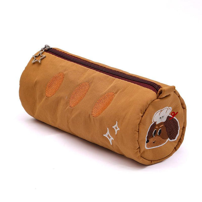 Light Coffee Kitchen Dod Vibrant Color Block Pencil Case - Large Capacity Stationery Organizer for School & Office.