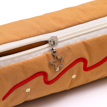 Light Coffee Kitchen Dod Vibrant Color Block Pencil Case - Large Capacity Stationery Organizer for School & Office.