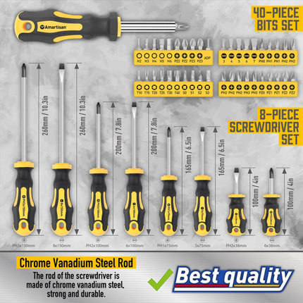 72-Piece Professional Precision Screwdriver Set - Magnetic Repair Tool Kit for Electronics, PC & Home Appliances.