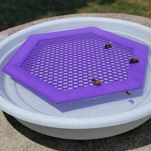 2PCS S 180x160x3mm Purple Floating Bee Saver Waterer - Safe Drinking Platform for Garden Ponds & Bird Baths.