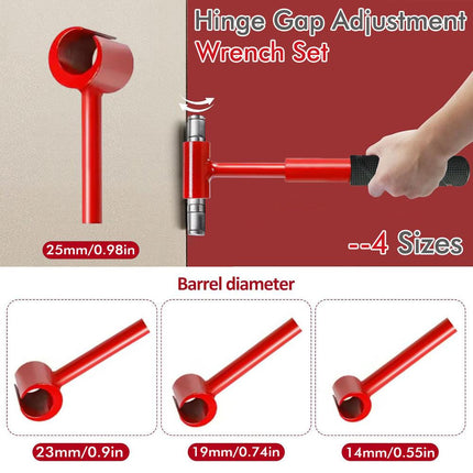 Heavy-Duty 4-in-1 Door Hinge Adjustment Tool - Wrench for Aligning & Lifting Sagging Doors.