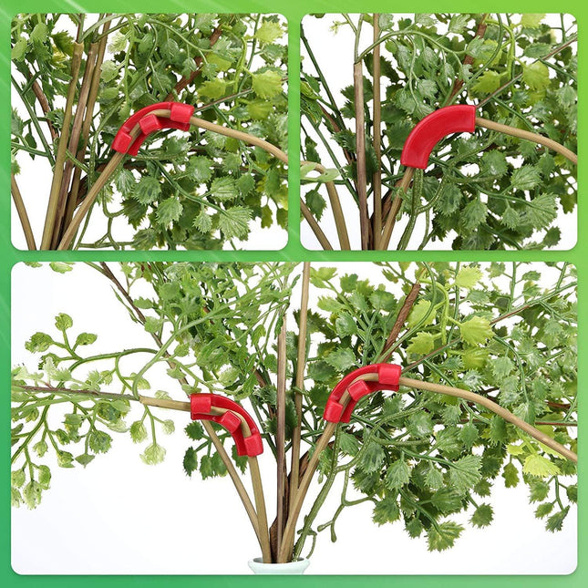 60PCS Red 90-Degree Plant Bender Clips for Low-Stress Training (LST) - Reusable Stem & Branch Trainer for Increased Yields.