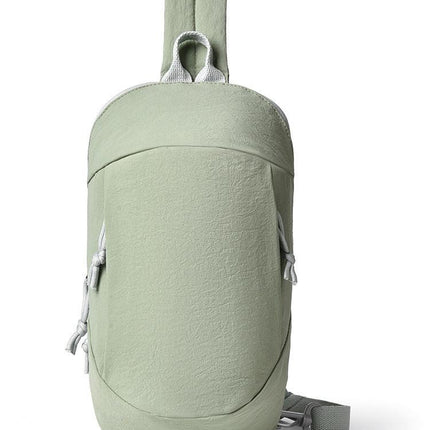 Green Minimalist Anti-Theft Sling Bag for Men & Women - Water-Resistant Crossbody Chest Pack, Fits 9.7-inch Tablet.