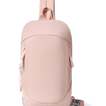 Pink Minimalist Anti-Theft Sling Bag for Men & Women - Water-Resistant Crossbody Chest Pack, Fits 9.7-inch Tablet.
