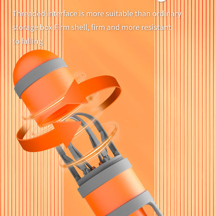 Orange and grey Hygienic Portable Dog Pooper Scooper with Integrated Bag Dispenser - Effortless Pet Waste Cleanup.