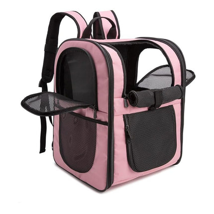 Pink Breathable Comfort Pet Travel Backpack.