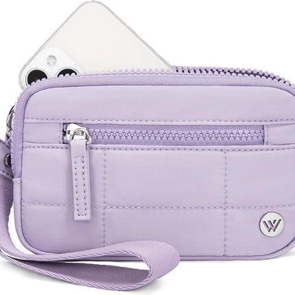 Purple Elegant WESTBRONCO Quilted Phone Bag Wallet.