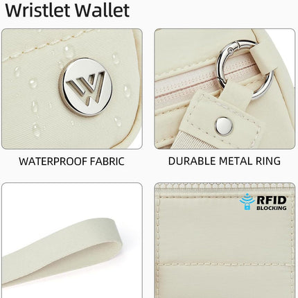 Khaki Elegant WESTBRONCO Quilted Phone Bag Wallet.
