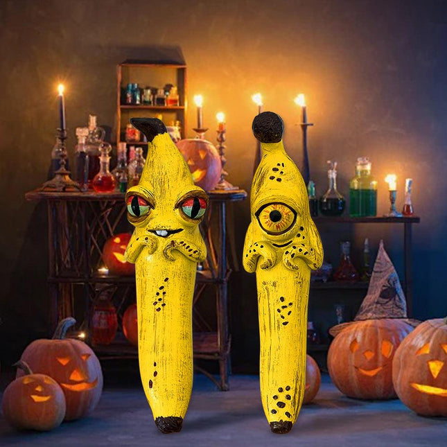 One-Eye Charming Magic Banana Resin Craft Ornament 3piece.