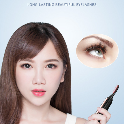 White Professional Electric Heated Eyelash Curler - 4 Temperature Settings, LED Display, USB-C Rechargeable for Perfectly Curled Lashes.