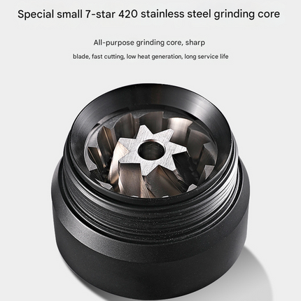 Grey Premium 7-Star Manual Coffee Grinder - Portable Bean Mil(R50pro).