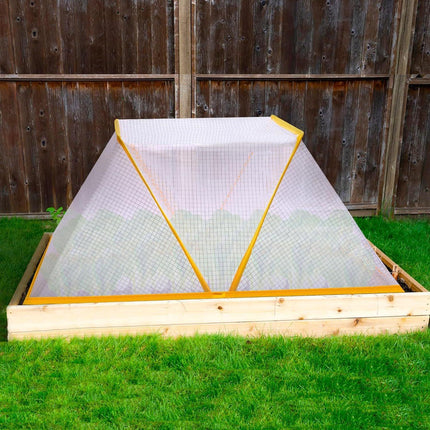 3 piece White Foldable Raised Garden Bed Cover - Vegetable Plant Protector(80 x 34 x 35 cm).