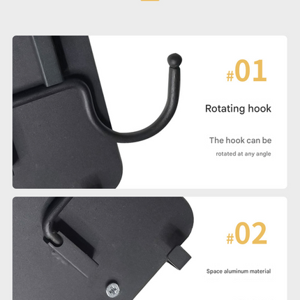 Iron Wall Mounted Motorcycle Helmet Holder - Heavy-Duty Gear Rack with Jacket Hook for Helmets, Coats & Accessories.