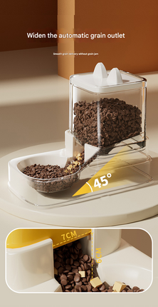 Pink Automatic Pet Feeder and Water Dispenser Set - Large Capacity Gravity Food & Water Combo for Cats & Dogs.
