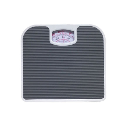Dark Gray Classic Mechanical Bathroom Scale - Battery-Free Analog Body Weight Scale with Non-Slip Platform.