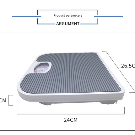 Dark Gray Classic Mechanical Bathroom Scale - Battery-Free Analog Body Weight Scale with Non-Slip Platform.