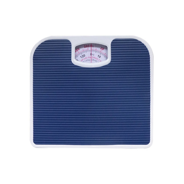 Blue Classic Mechanical Bathroom Scale - Battery-Free Analog Body Weight Scale with Non-Slip Platform.