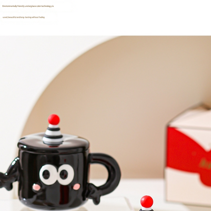 Red Quirky Ceramic Couples Mug Set - Fun and Unique Gift for Weddings and Special Occasions.
