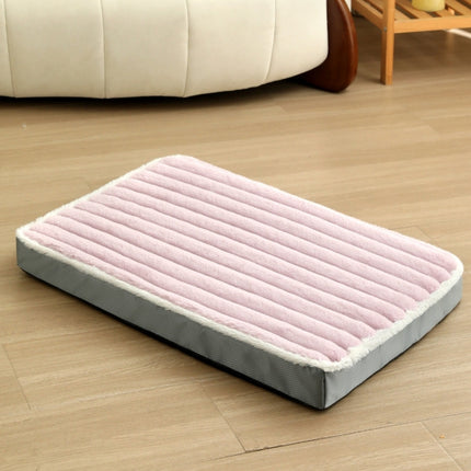 2-Piece Purple-pink Sponge large pet bed - plush dog mat, detachable, washable, anti-slip base(50*40*8cm).